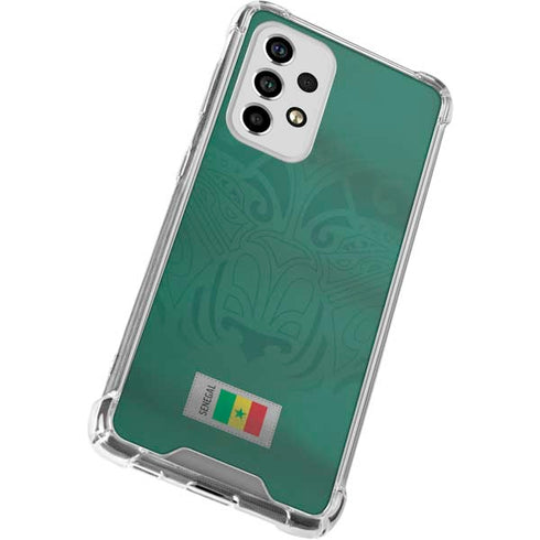 Senegal Soccer Flag Galaxy A53 5G Clear Case